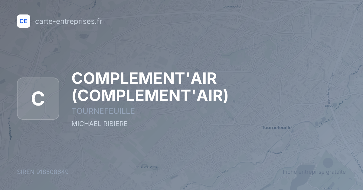 COMPLEMENT'AIR — 918508649 — fiche entreprise