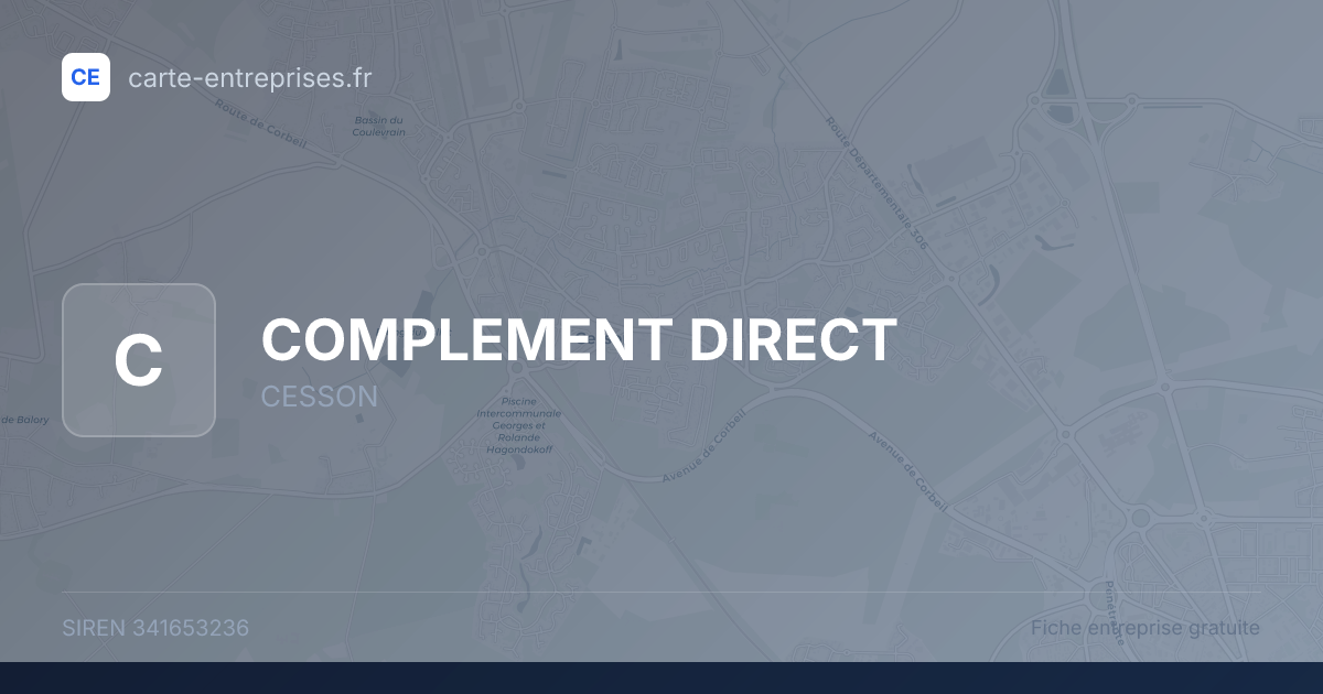 COMPLEMENT DIRECT — 341653236 — fiche entreprise