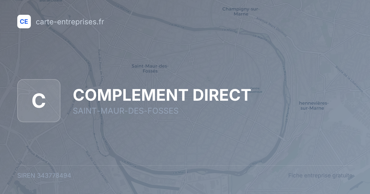 COMPLEMENT DIRECT — 343778494 — fiche entreprise