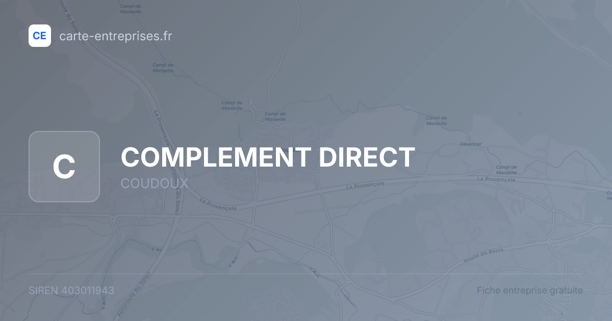 COMPLEMENT DIRECT — 403011943 — fiche entreprise