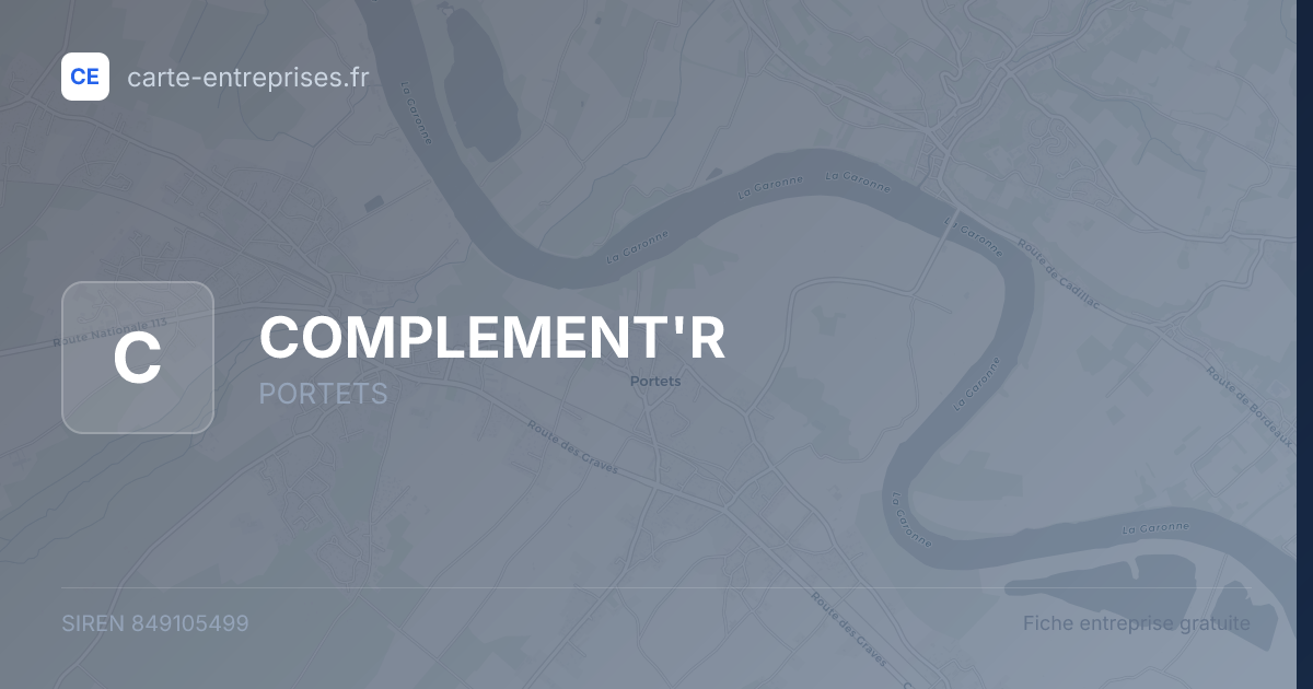 COMPLEMENT'R — 849105499 — fiche entreprise