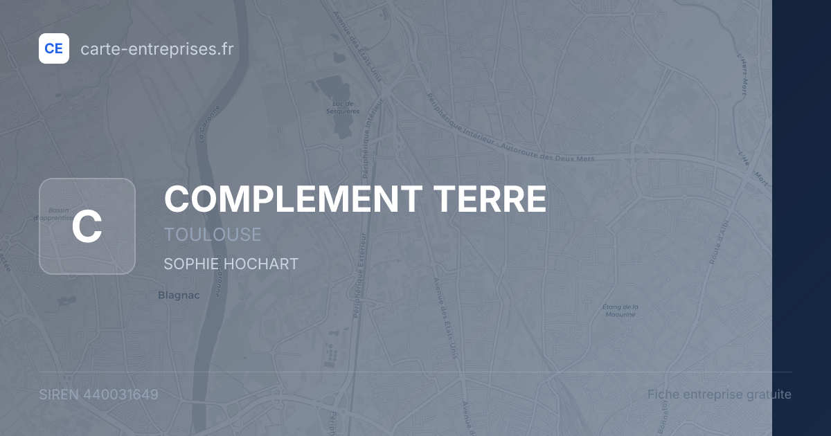 COMPLEMENT TERRE — 440031649 — fiche entreprise