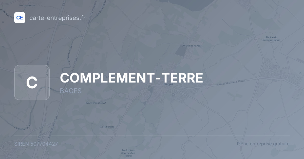 COMPLEMENT-TERRE — 507704427 — fiche entreprise