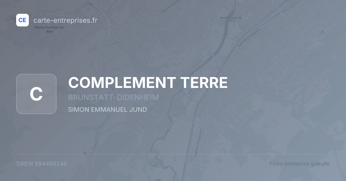 COMPLEMENT TERRE — 894469246 — fiche entreprise