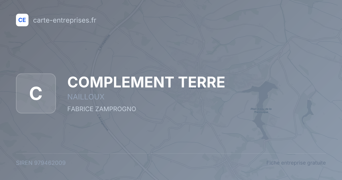 COMPLEMENT TERRE — 979462009 — fiche entreprise