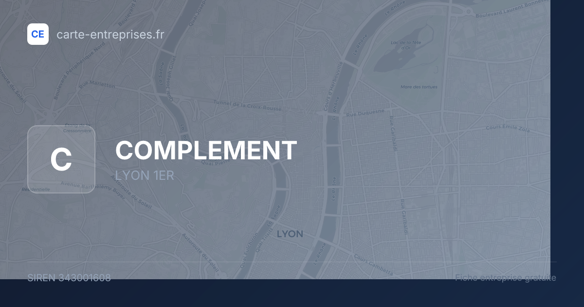 COMPLEMENT — 343001608 — fiche entreprise