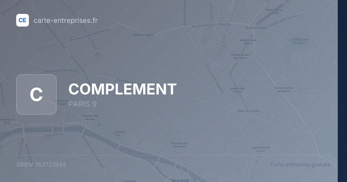 COMPLEMENT — 353727944 — fiche entreprise