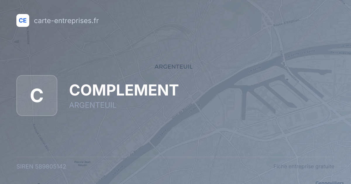 COMPLEMENT — 589805142 — fiche entreprise