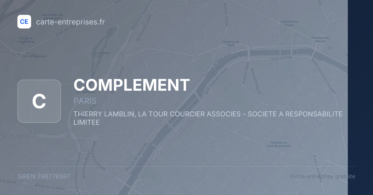 COMPLEMENT — 798776597 — fiche entreprise