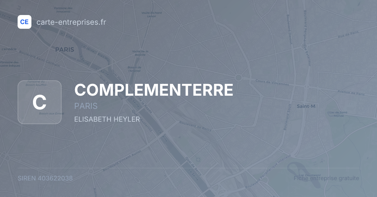COMPLEMENTERRE — 403622038 — fiche entreprise