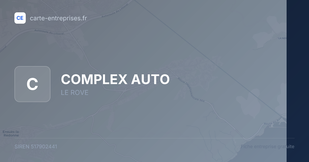 COMPLEX AUTO — 517902441 — fiche entreprise