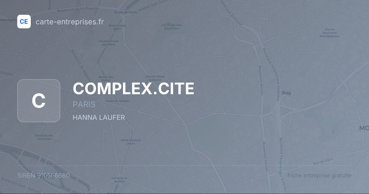 COMPLEX.CITE — 910566660 — fiche entreprise