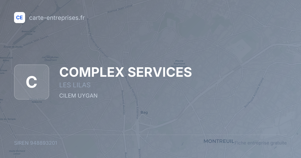 COMPLEX SERVICES — 948893201 — fiche entreprise