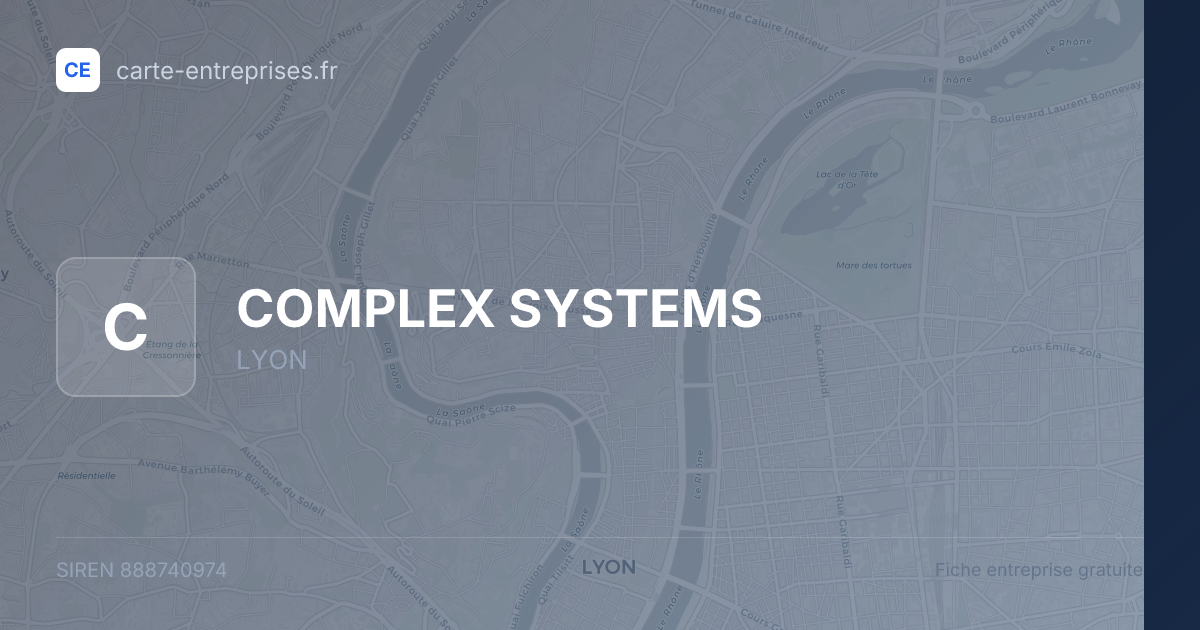 COMPLEX SYSTEMS — 888740974 — fiche entreprise