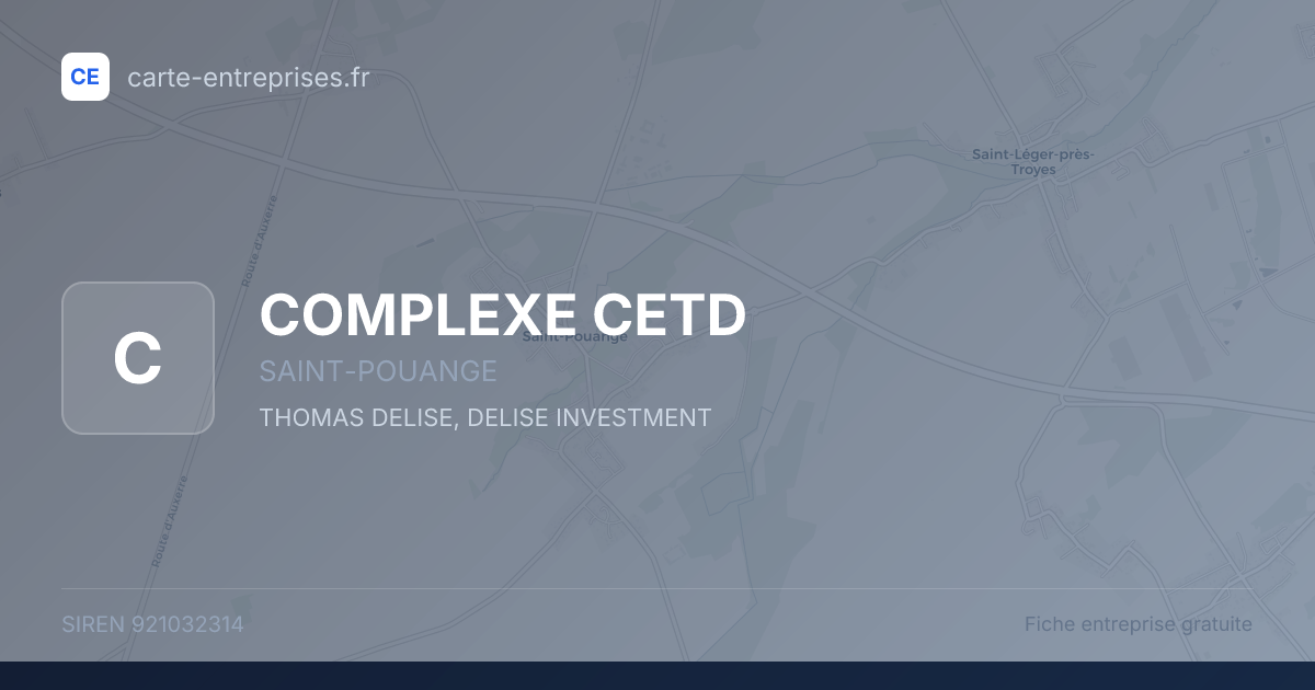COMPLEXE CETD — 921032314 — fiche entreprise