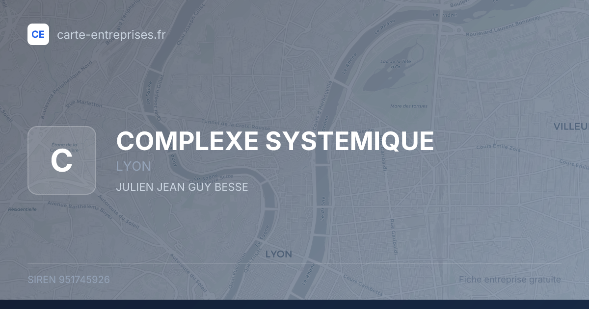 COMPLEXE SYSTEMIQUE — 951745926 — fiche entreprise