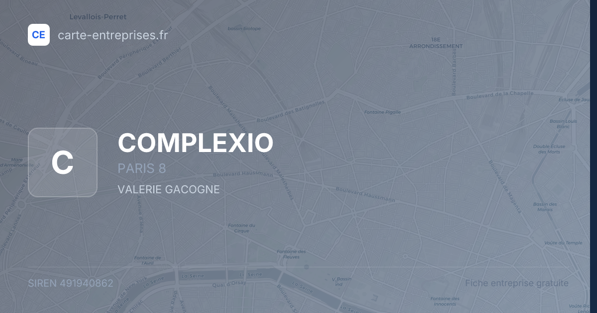 COMPLEXIO — 491940862 — fiche entreprise