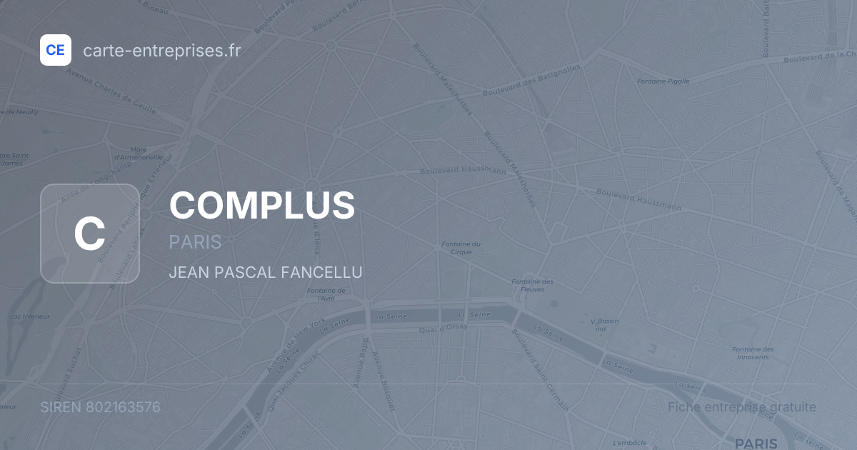 COMPLUS — 802163576 — fiche entreprise