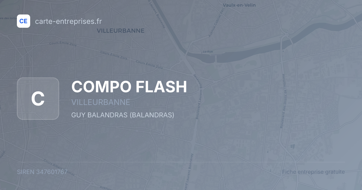 COMPO FLASH — 347601767 — fiche entreprise