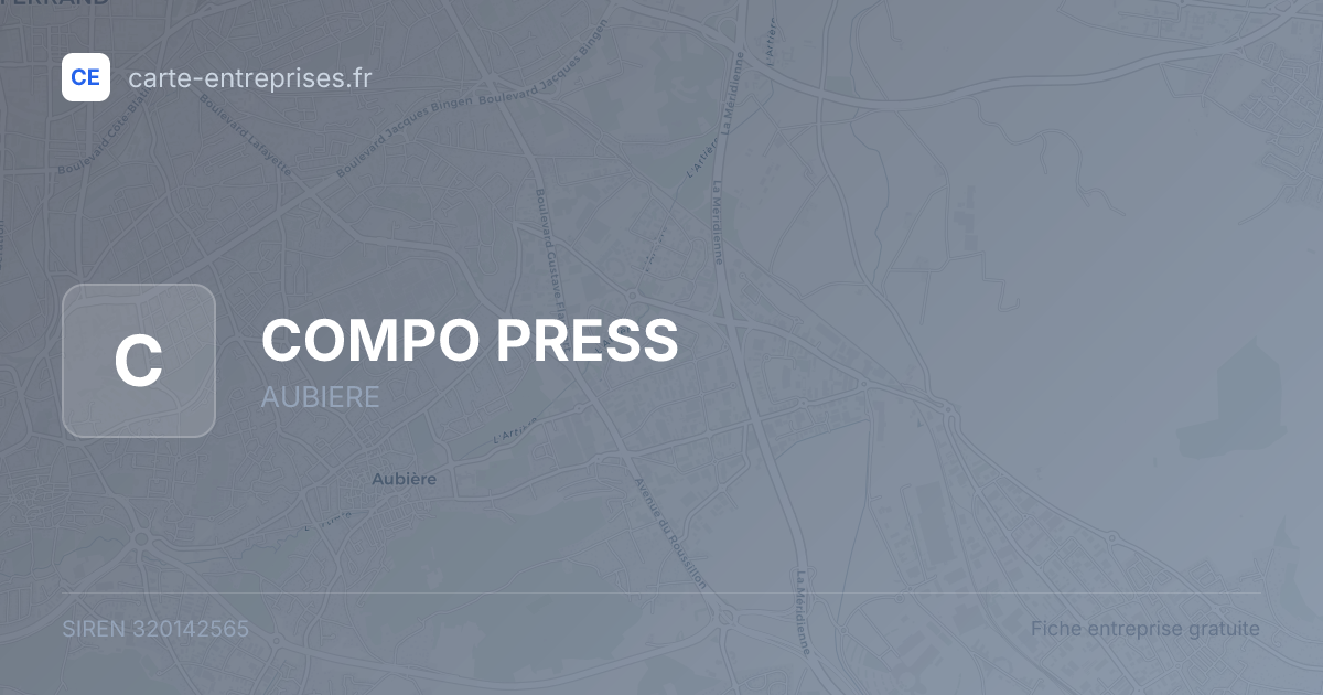COMPO PRESS — 320142565 — fiche entreprise