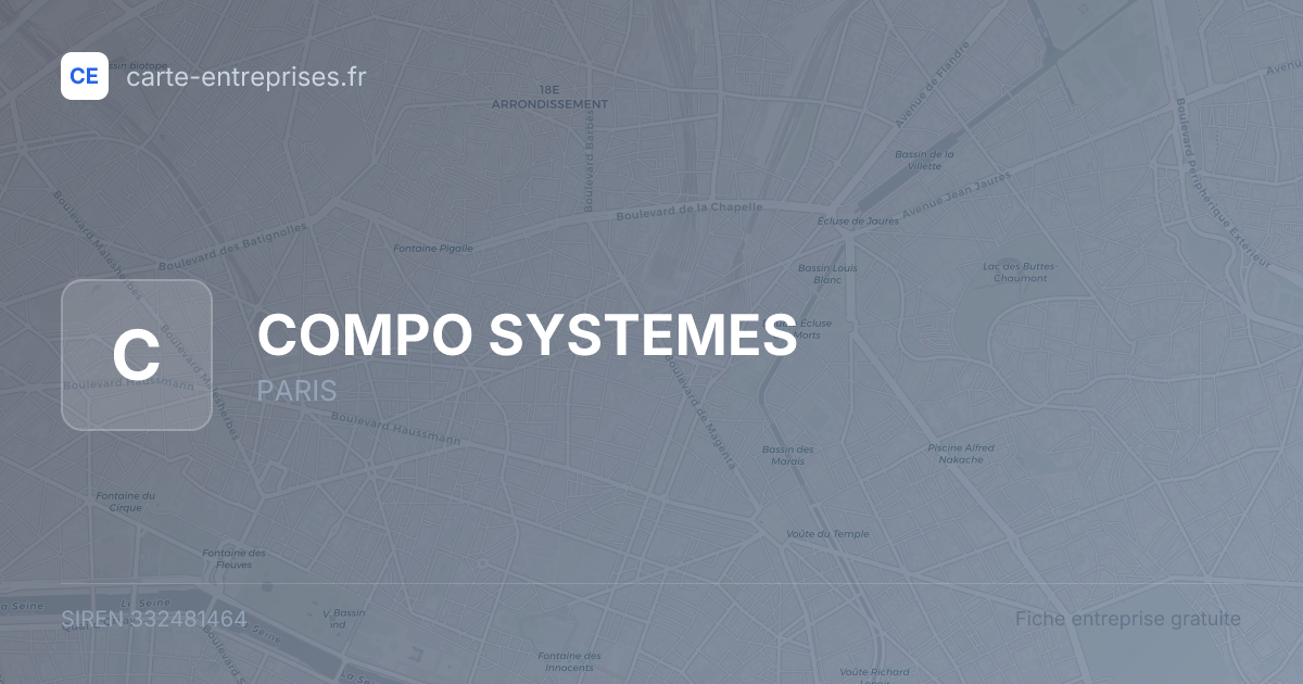 COMPO SYSTEMES — 332481464 — fiche entreprise