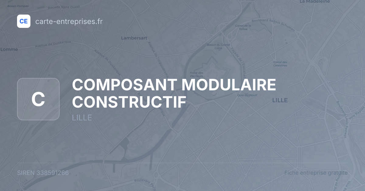 COMPOSANT MODULAIRE CONSTRUCTIF — 338591266 — fiche entreprise