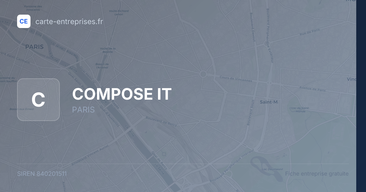 COMPOSE IT — 840201511 — fiche entreprise