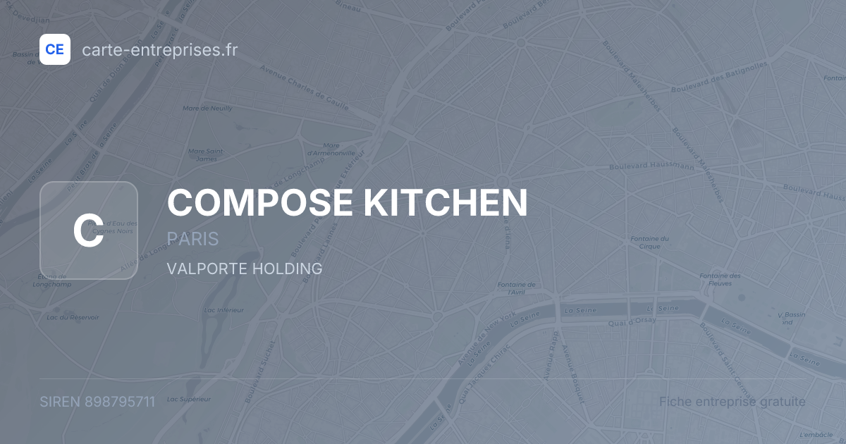 COMPOSE KITCHEN — 898795711 — fiche entreprise