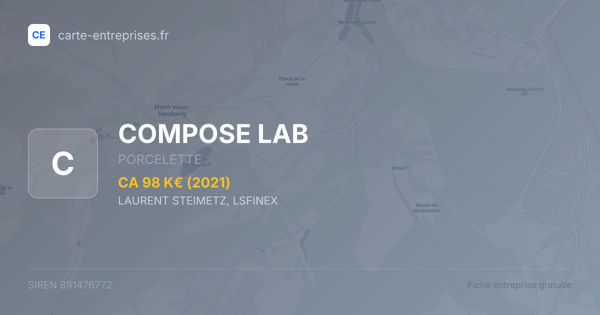 COMPOSE LAB — 891476772 — fiche entreprise