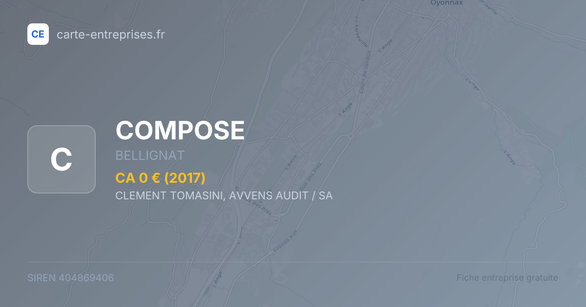 COMPOSE — 404869406 — fiche entreprise