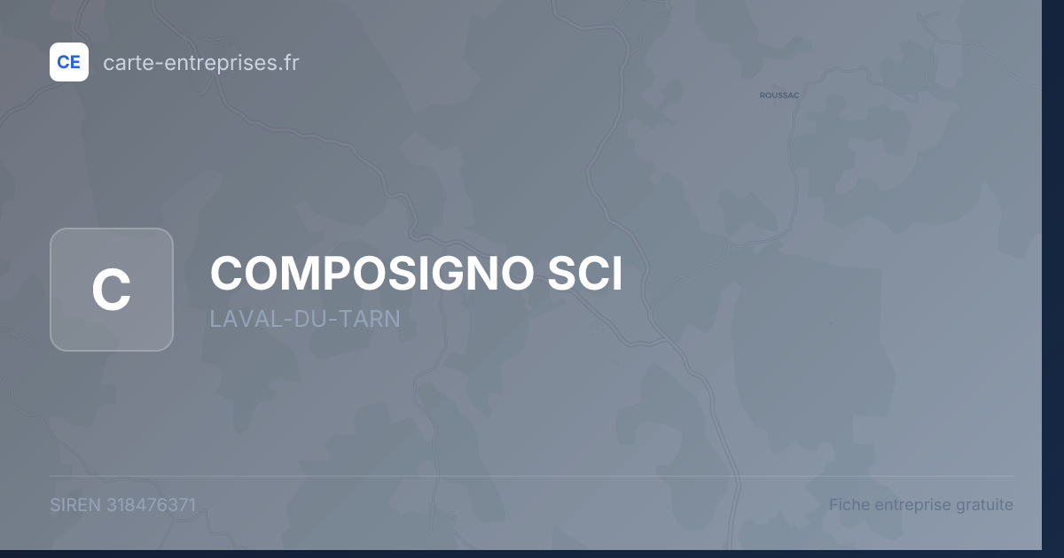 COMPOSIGNO SCI — 318476371 — fiche entreprise