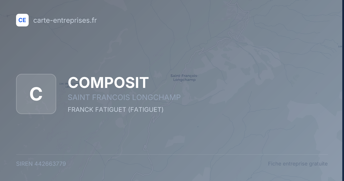 COMPOSIT — 442663779 — fiche entreprise