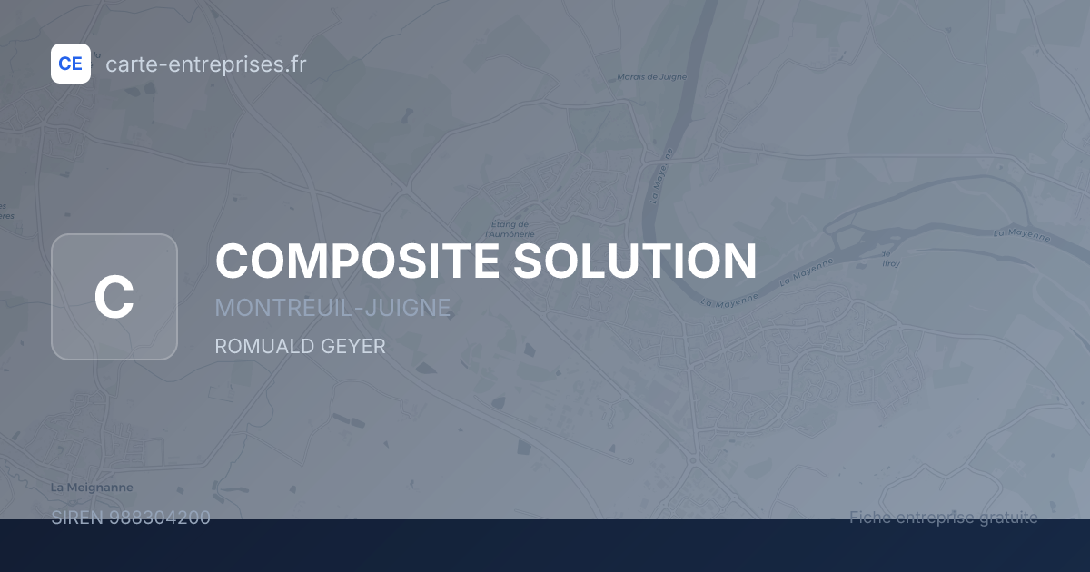 COMPOSITE SOLUTION — 988304200 — fiche entreprise