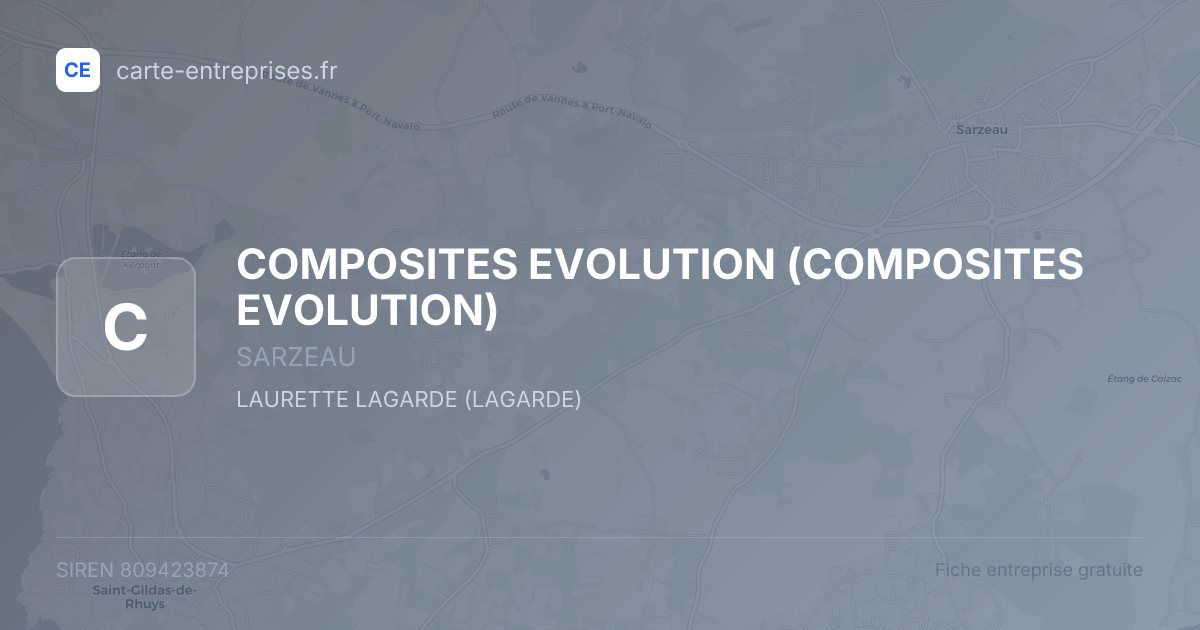 COMPOSITES EVOLUTION — 809423874 — fiche entreprise