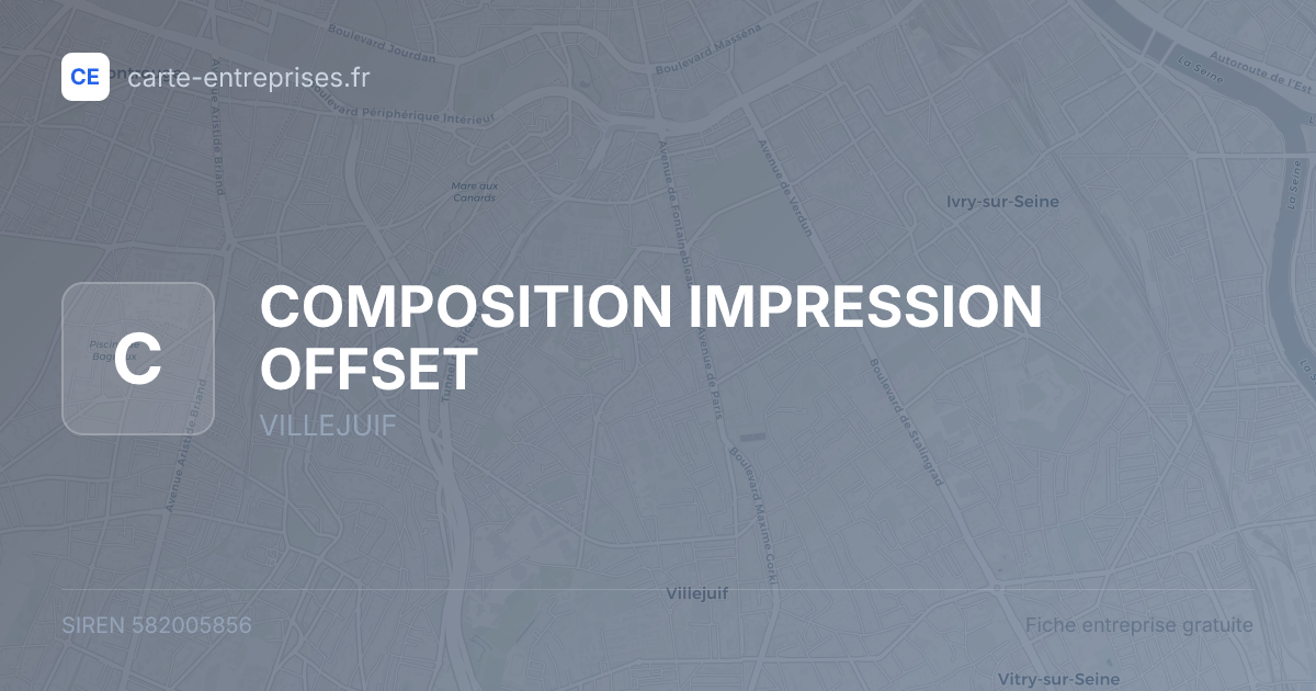 COMPOSITION IMPRESSION OFFSET — 582005856 — fiche entreprise