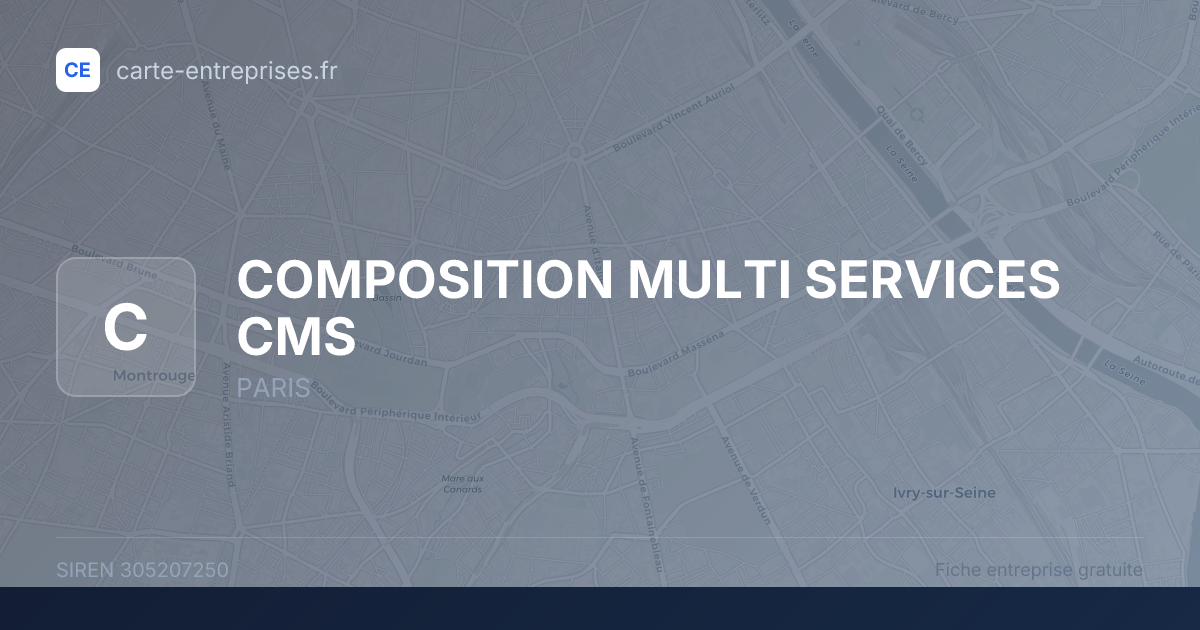 COMPOSITION MULTI SERVICES CMS — 305207250 — fiche entreprise