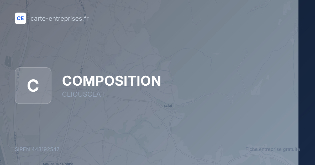 COMPOSITION — 443192547 — fiche entreprise