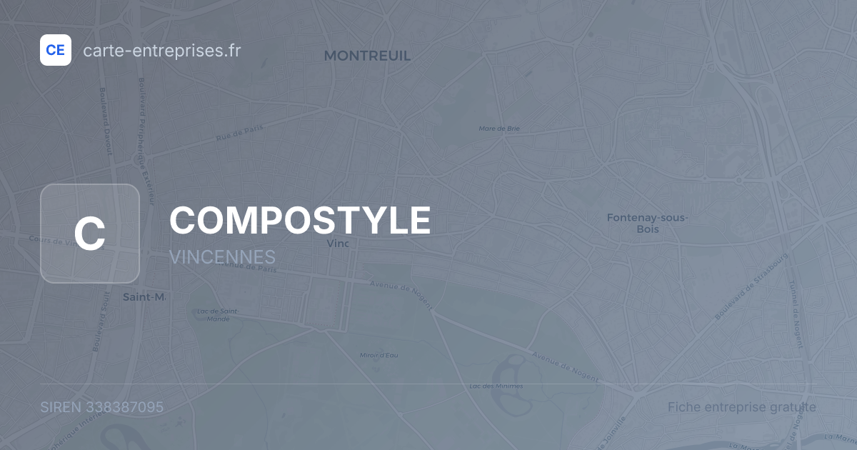 COMPOSTYLE — 338387095 — fiche entreprise
