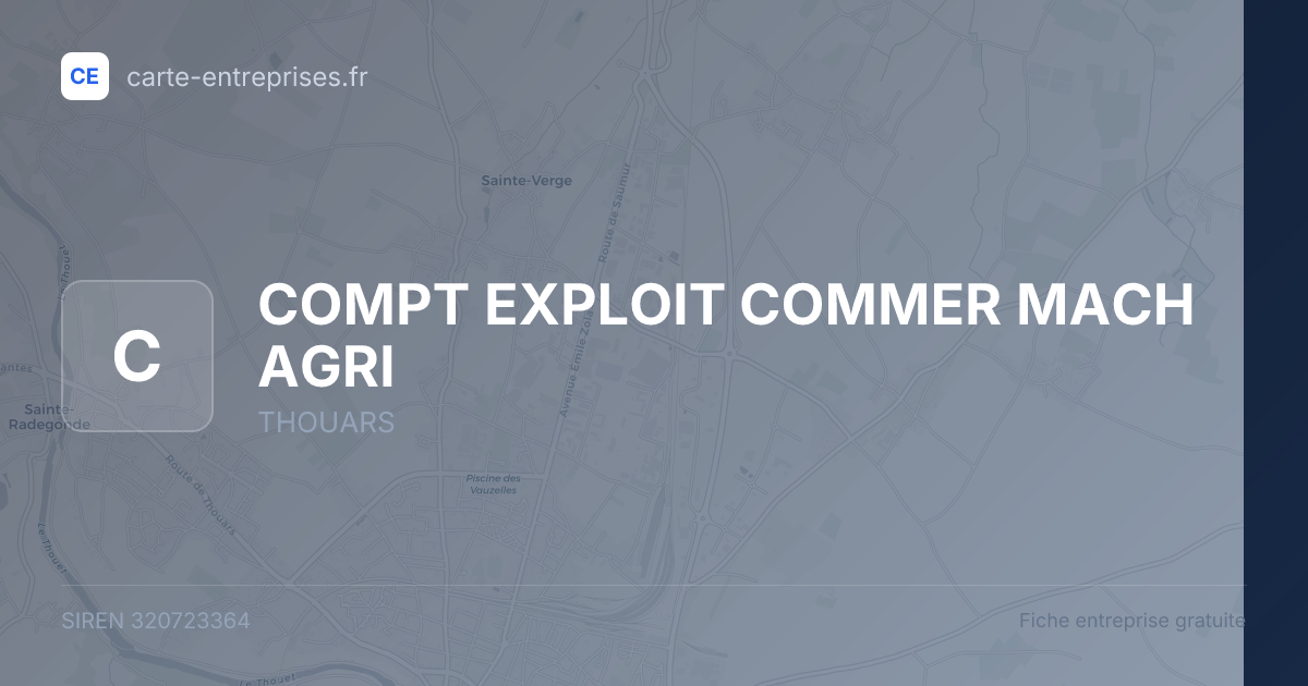 COMPT EXPLOIT COMMER MACH AGRI — 320723364 — fiche entreprise