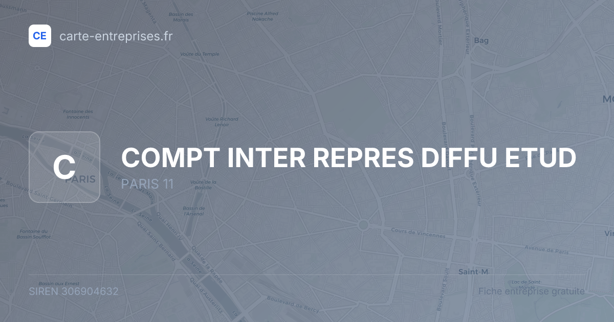 COMPT INTER REPRES DIFFU ETUD — 306904632 — fiche entreprise