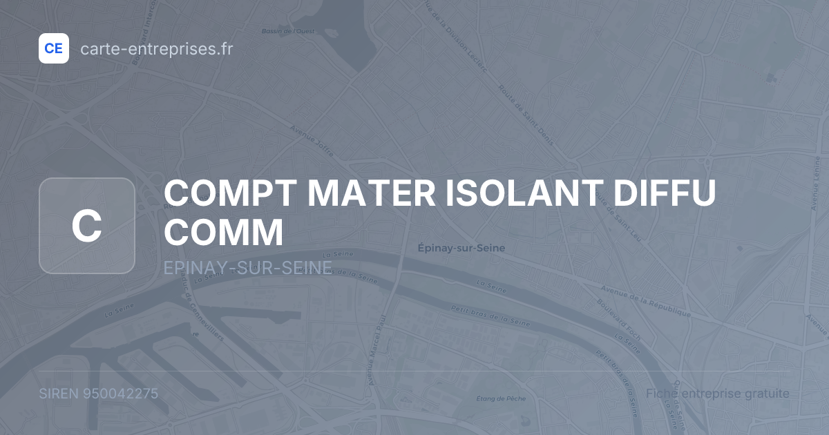 COMPT MATER ISOLANT DIFFU COMM — 950042275 — fiche entreprise