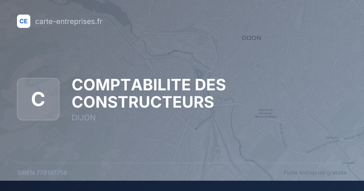 COMPTABILITE DES CONSTRUCTEURS — 778197756 — fiche entreprise