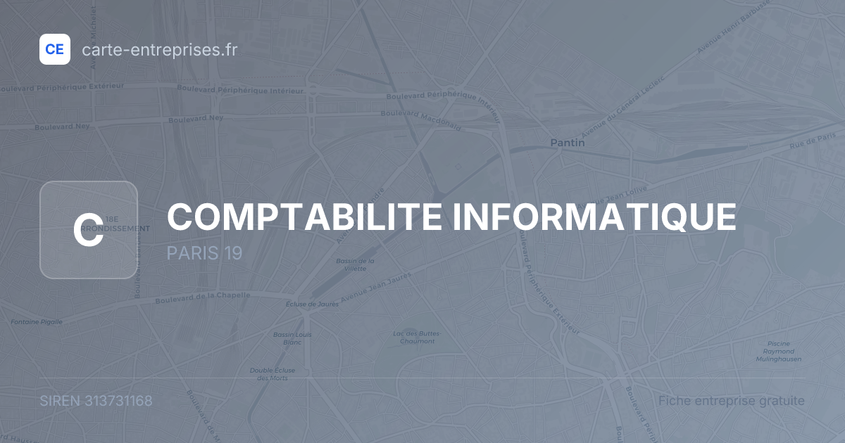 COMPTABILITE INFORMATIQUE — 313731168 — fiche entreprise