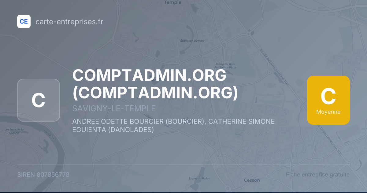 COMPTADMIN.ORG — 807856778 — fiche entreprise
