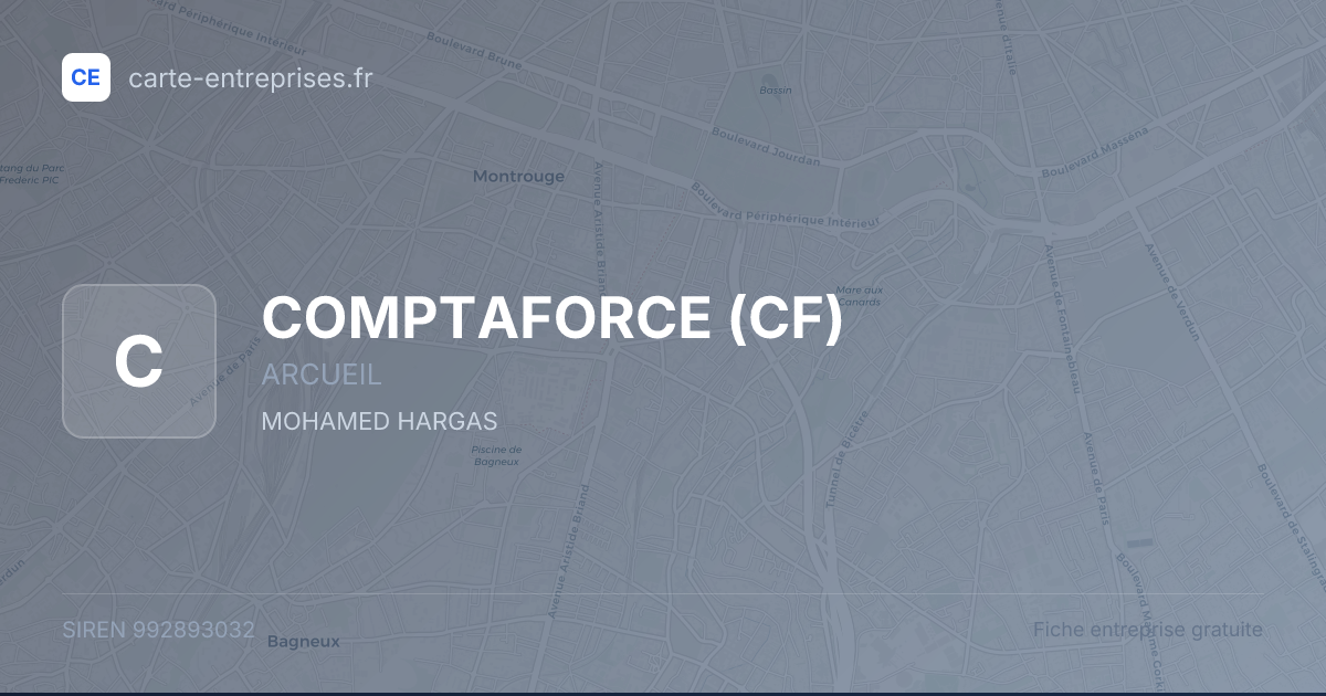 COMPTAFORCE (CF) — 992893032 — fiche entreprise