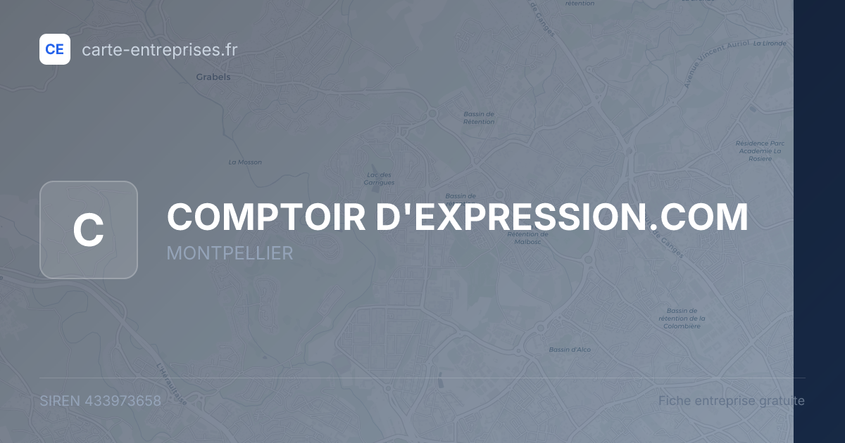 COMPTOIR D'EXPRESSION.COM — 433973658 — fiche entreprise