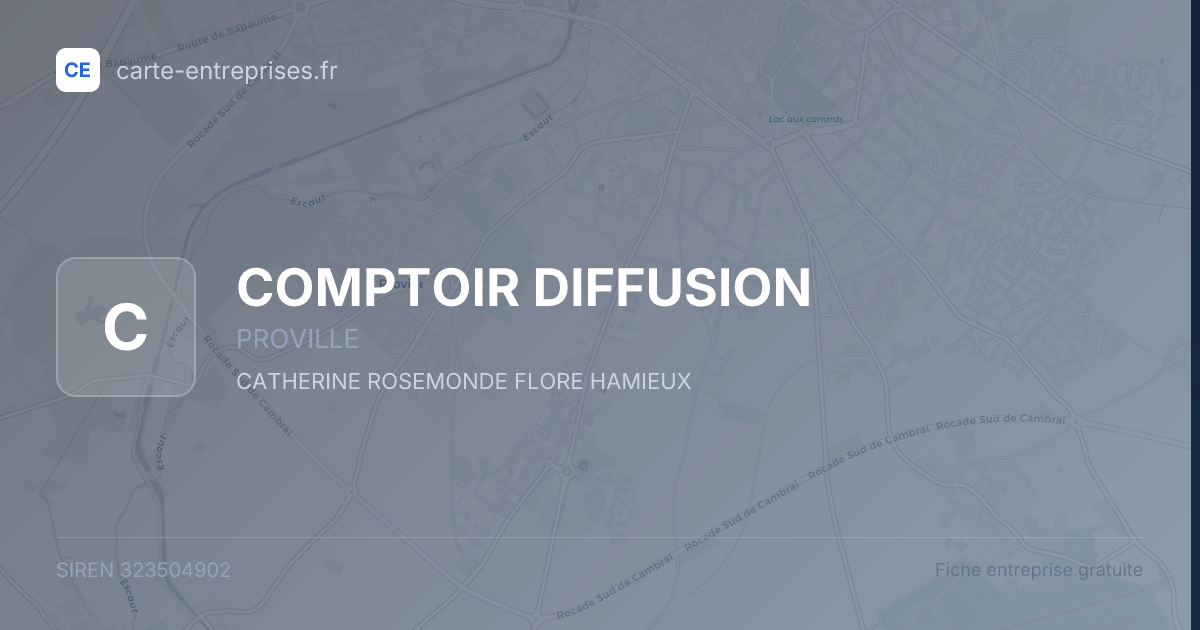 COMPTOIR DIFFUSION — 323504902 — fiche entreprise