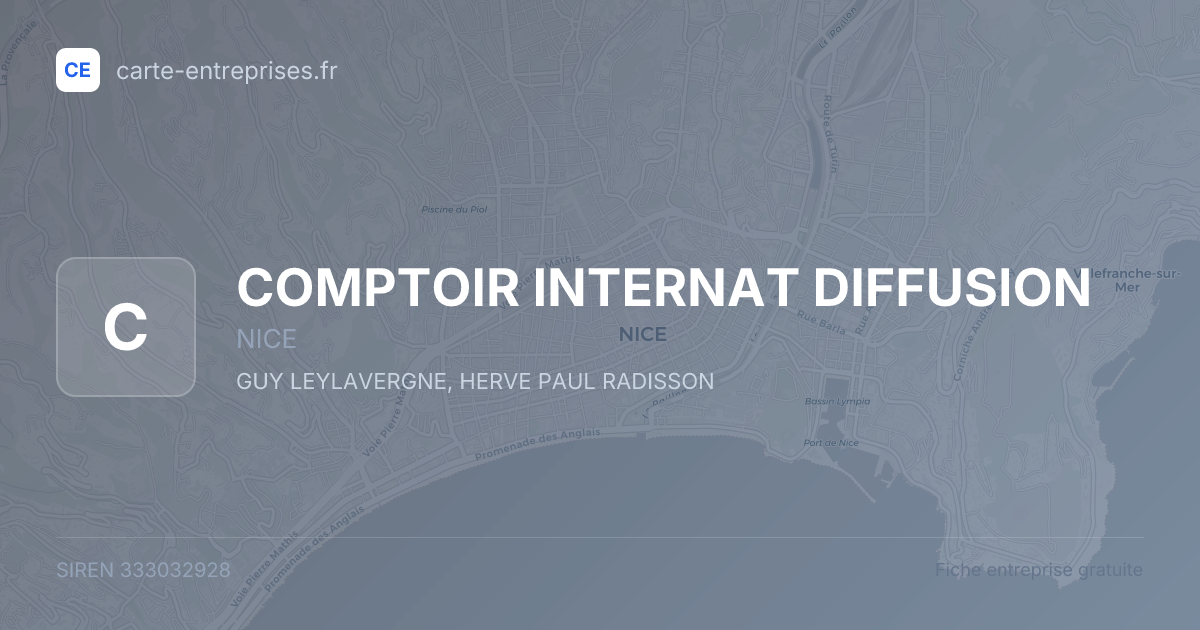 COMPTOIR INTERNAT DIFFUSION — 333032928 — fiche entreprise