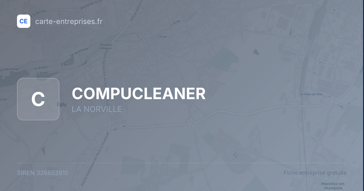 COMPUCLEANER — 326652815 — fiche entreprise