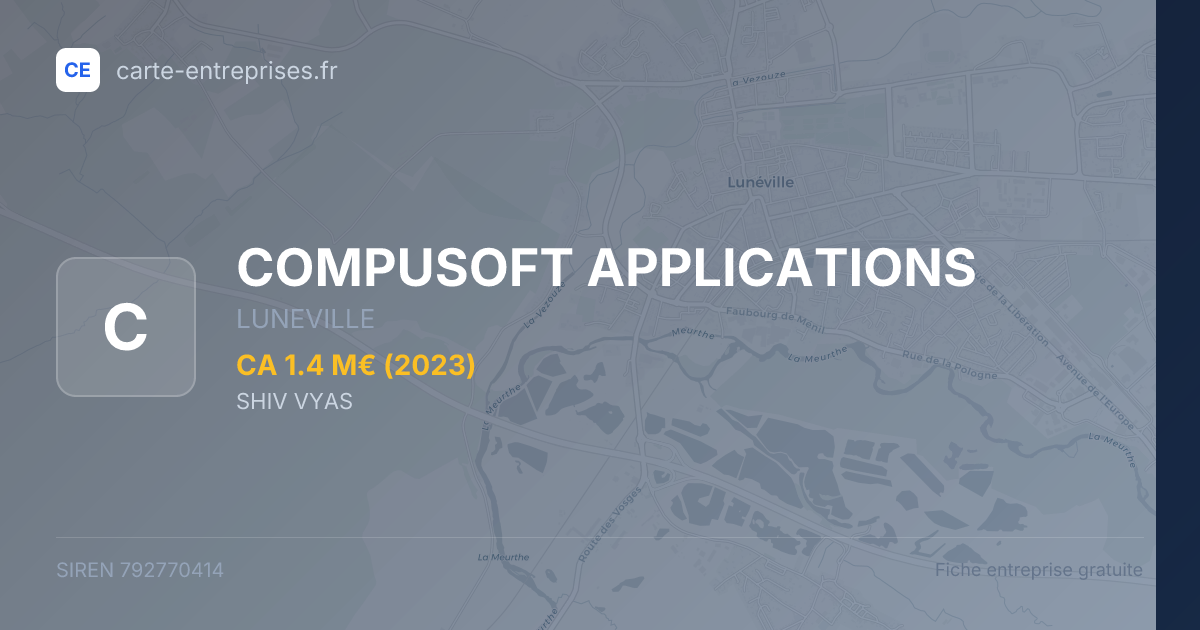 COMPUSOFT APPLICATIONS — 792770414 — fiche entreprise